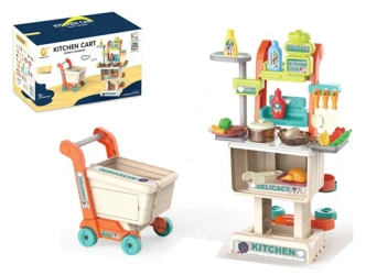 Kuchnia z akcesoriami składana do formy wózka marketowego - SWEDE
