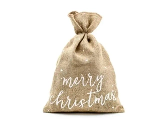 Worek jutowy Merry Christmas 30x42cm - PartyDeco