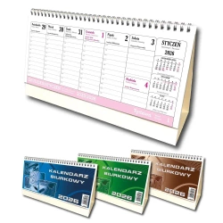 Kalendarz 2026 biurkowy poziom duży mix - EV-Corp