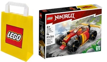 2W1 LEGO NINJAGO SAMOCHÓD WYŚCIGOWY NINJA KAIA EVO 71780+TORBA