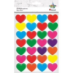 Naklejki papierowe serca 56szt. - Titanum