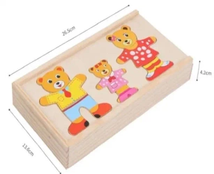 Puzzle drewno misie - Merkpol