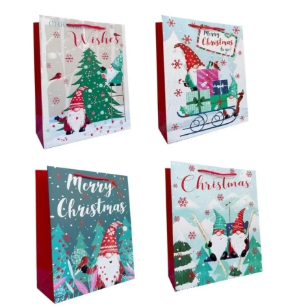 Torebka prezentowa S Boże Narodzenie brokat mix - Ju-Piter