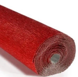 Krepina 50x250cm 180g metalizowana czerwona - Alfa Pastello