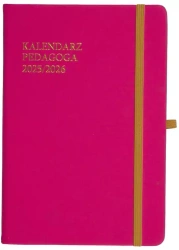 Kalendarz pedagoga 2025/26 A5 tyg. Salsa różowy - praca zbiorowa