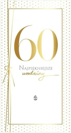 Karnet PM-195 Urodziny 60 (cyfry) - Passion Cards