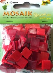 Mozaika kamyczki 10x10mm czerwona - Galeria Hobby