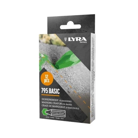 Kredka lubryka woskowa Economy 795 zielona (12szt) - Lyra