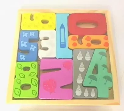 Puzzle drewniane cyferki