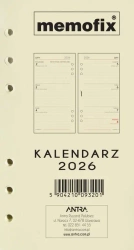 Wkład kalendarzowy 2026 Memofix B6 TDW - Antra