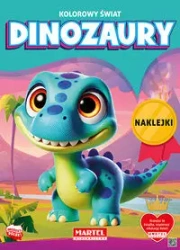 Ko0lorowanka Kolorowy świat Dinozaury z naklejkami - Katarzyna Salamon