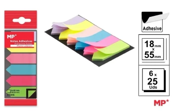 Karteczki samoprzylepne 18x55mm 6x25szt - MP Main Paper
