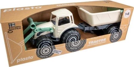 Traktor z ładowaczem i przyczepką 57cm - Plasto