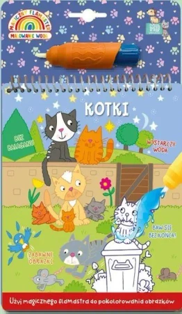Malowanka z flamastrem wodnym - kotki - praca zbiorowa