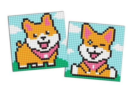 Diamentowa mozaika Kids magnes - Zabawne psy 9x9cm - Ideyka