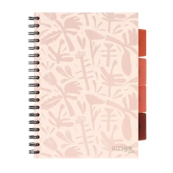 Kołozeszyt Pads B5/100K kratka Floral beżowy - Strigo