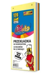 Przekładka do segregatora 1/3 A4 120K 12 kolorów - Alfa Pastello