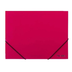 Teczka z gumką A4 PP narożną różowa - DELI