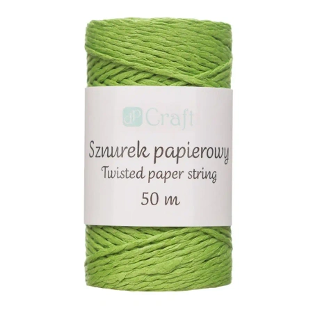 Sznurek papierowy skręcany zielony 50m - dp Craft
