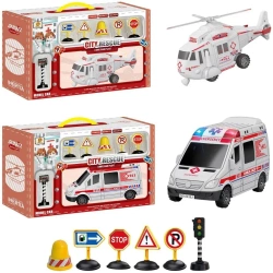 Auto ambulans/helikopter ze znakami MIX - Trifox