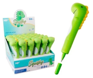 Długopis żelowy Dino niebieski (36szt) - Squishy