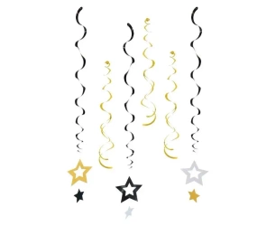 Dekoracja wisząca B&C Gwiazdki brokatowe 6szt - Godan