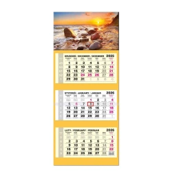 Kalendarz 2026 trójdzielny LUX gł. wypukła Bałtyk - EV-Corp