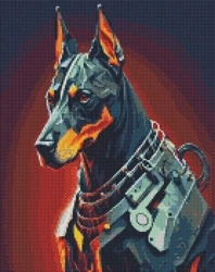 Diamentowa mozaika - Wierny strażnik 40x50cm - Ideyka