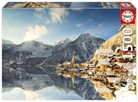 Puzzle 1500 Hallstatt zimą Austria - Educa