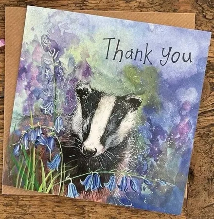 Karnet AC835 Podziękowania Borsuk Dziękuję - Alex Clark