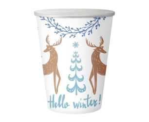 Kubeczki papierowe Hello Winter 250ml 6szt - Godan