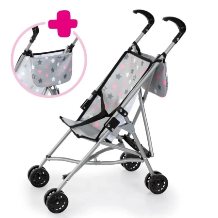 Wózek dla lalek z torbą szary - Bayer Design