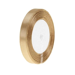 Wstążka satynowa 186 ciemny złoty 12mm/32m - Brewis