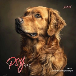 Kalendarz 2026 ścienny albumowy 30x30cm Psy - AVANTI