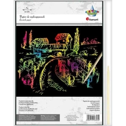 Papier do wydrapywanek 210x290mm czarny 10szt. - Titanum