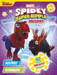 Koloruj! Rozwiązuj! 50 naklejek świecących w ciemności. Dinozaury. Marvel Spidey i Super-kumple - Praca zbiorowa