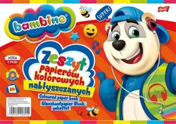 Zeszyt papierów kolorowych nabłyszczany A4 BAMBINO - ST-MAJEWSKI