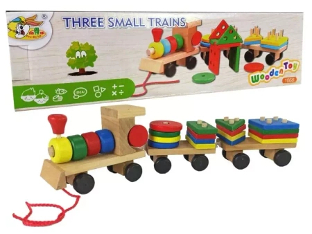Pociąg drewniany - Leantoys