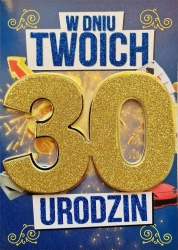 Karnet Urodziny 30 męskie - YEKU