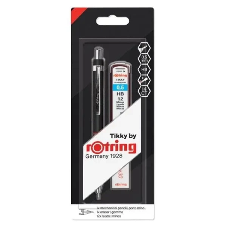 Ołówek automatyczny Tikky 0.5 z gumką i grafitami - Rotring