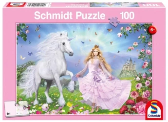 Puzzle 100 Księżniczka i jednorożec G3 - Schmidt