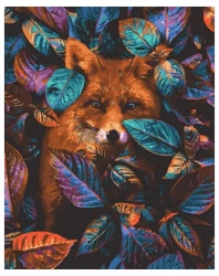 Malowanie po numerach - Lis w liściach 40x50cm - Twoje Hobby