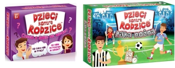 ZESTAW 2W1 DZIECI KONTRA RODZICE + PIŁKA NOŻNA
