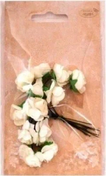 Różyczki papierowe odcienie bieli MIX 12szt - Galeria Hobby