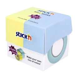 Notes samoprzylepny 2x25mmx10m żółty-nieb. pastel - Stickn