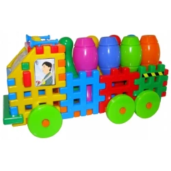 Klocki konstrukcyjne Ciężarówka z kręglami - Macyszyn Toys