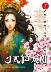 Kolorowanka A4 pionowa 8 obrazków Japan pomarańcz - Fresh