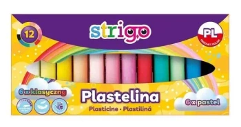 Plastelina 6 kolorów + 6 pastelowych STRIGO - Strigo