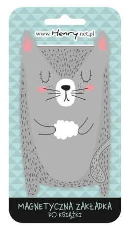 Zakładka magnetyczna szary kot - Henry