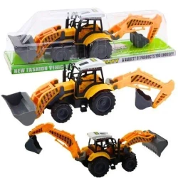 Koparko ładowarka rolnicza żółta - Leantoys